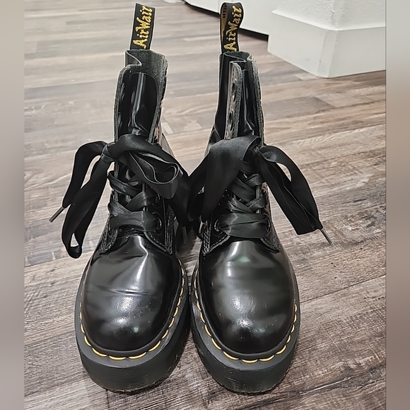 Dr. Martens Molly Combat Boots - Picture 2 of 9